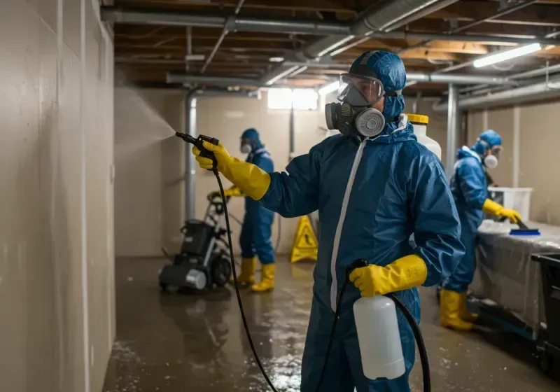 Basement Sanitization and Antimicrobial Treatment process in Mount Hope, WV